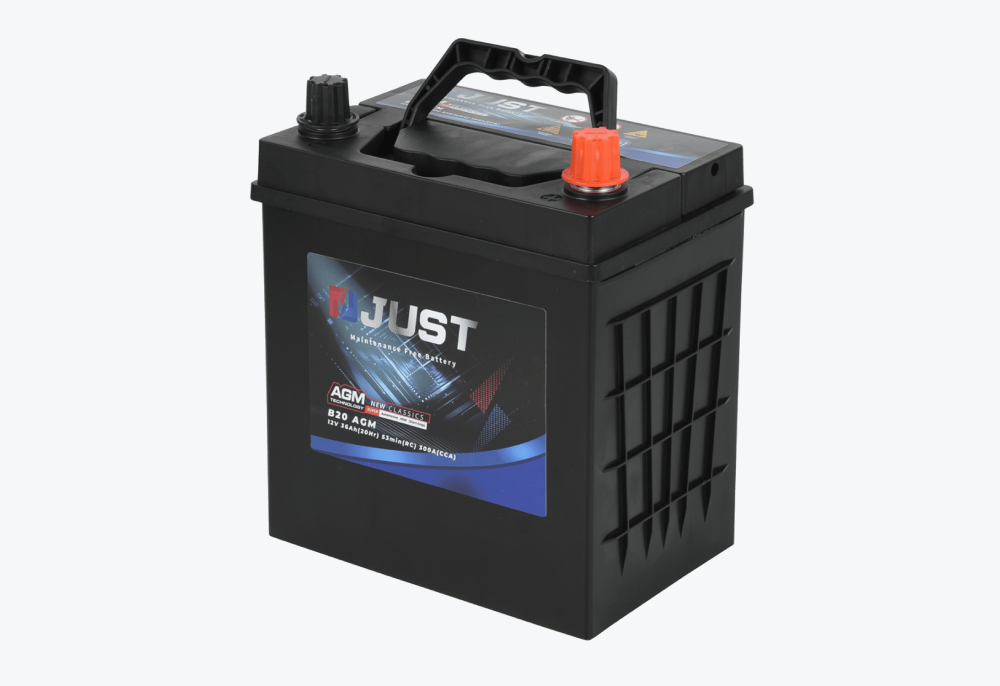JUST AGM-B20 12V 36Ah Start-Stop Automotive Battery | High CCA & Vibration Resistant