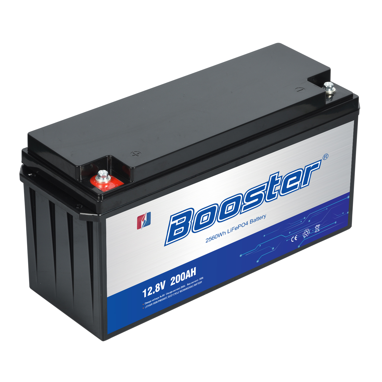 LiFePO4 Battery 12.8V 200AH Deep Cycle Lithium Ion Battery